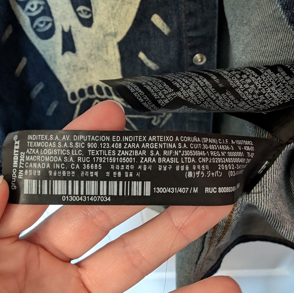 NWOTS ZARA x Milicia Grafica Limited Edition Pearl Snap Skull Mens Medium - Picture 6 of 6